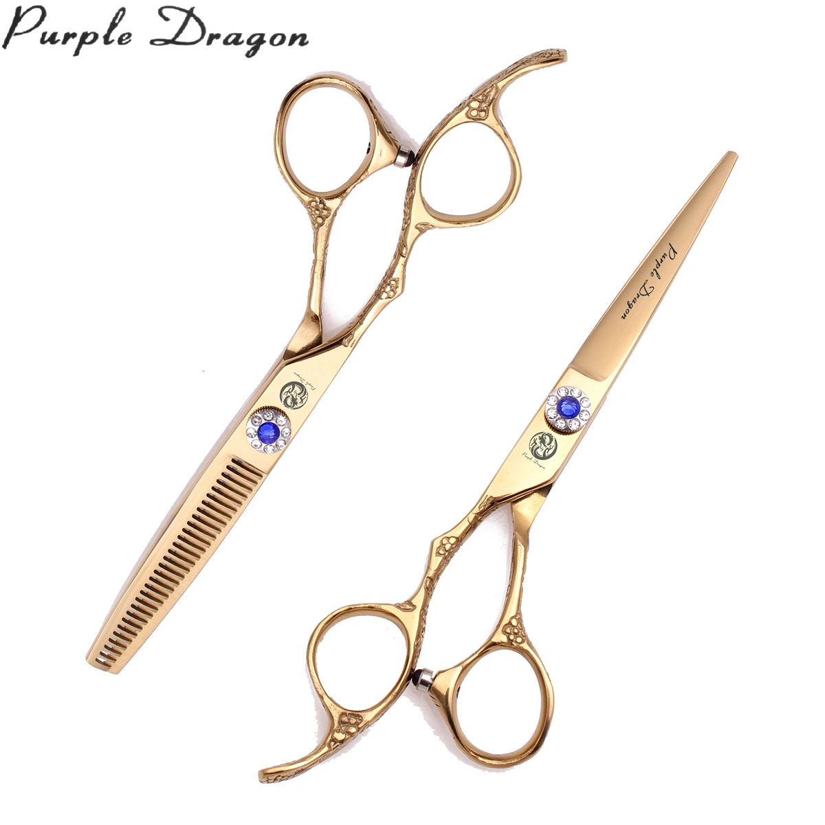 Профессиональные Парикмахерские ножницы с левой рукой 5 &quotфиолетовый дракон