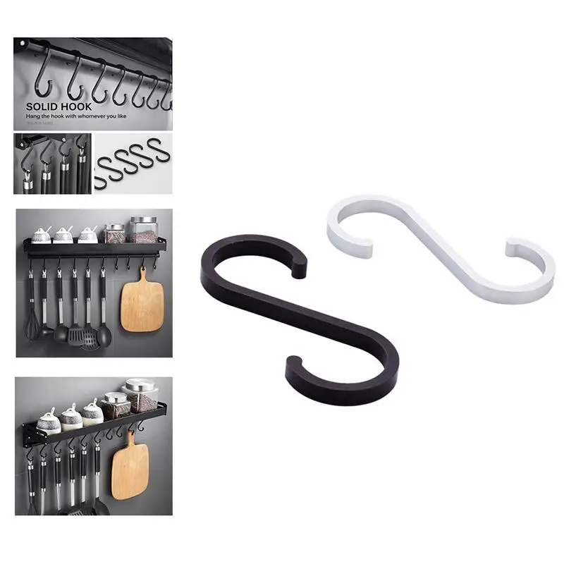 

12Pcs Aluminum S Shaped Hooks Multifunctional Hangers Kitchen Coat Hooks Multifunction Storage Hook Kitchen Bathroom