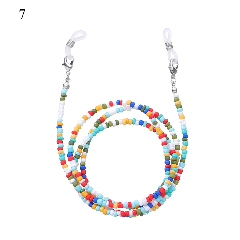 

Очки маска цепочка Ремешок Веревка ожерелье против потери шнурок многоцветные акриловые бусины аксессуары