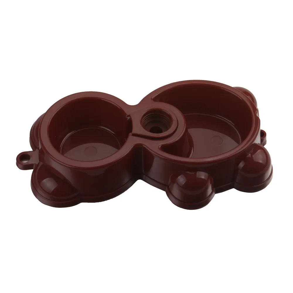 Лидер продаж! Блюдо кормушка для воды и корма фонтан медведь двойная миска