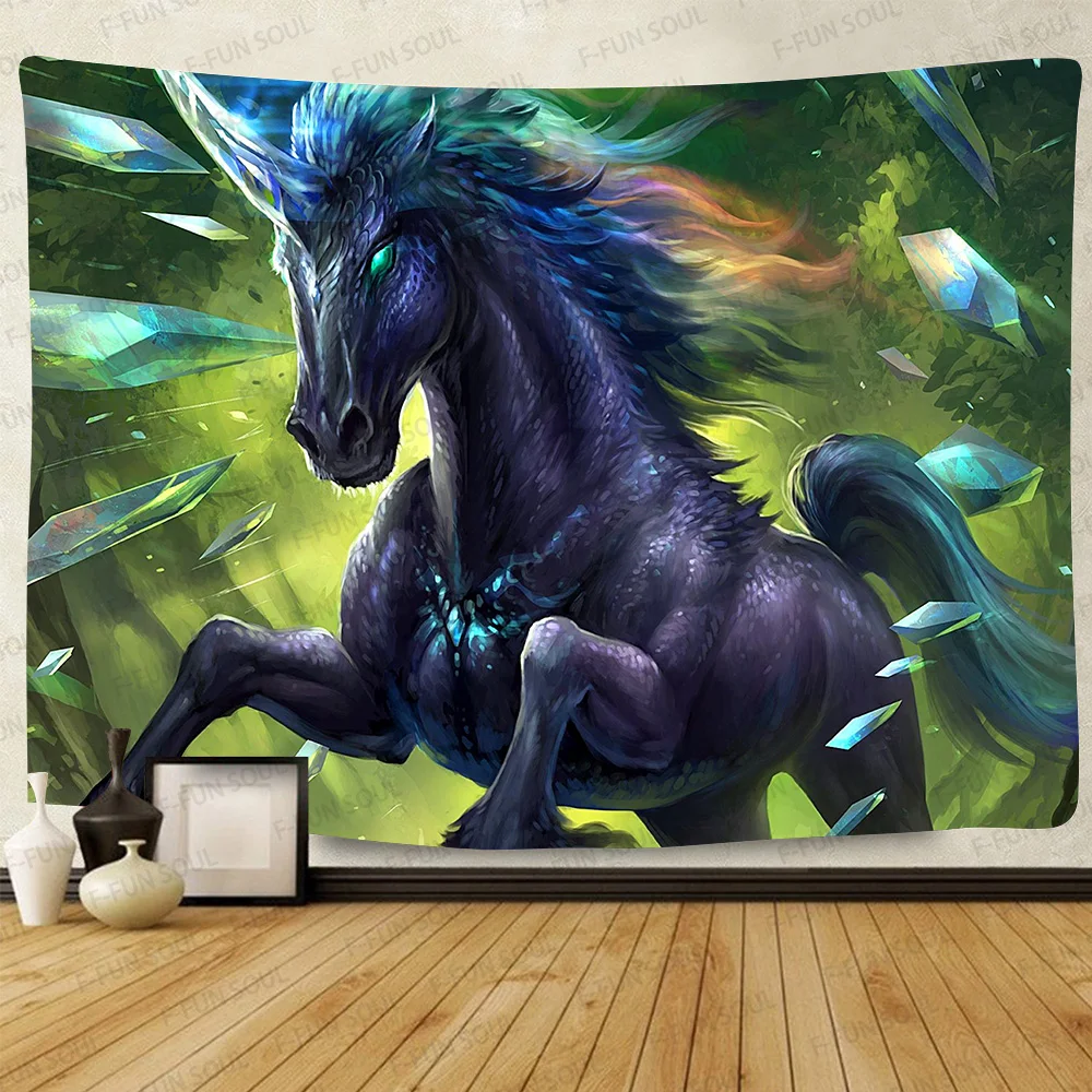 Simsant Viking Белого Волка гобелен древний символ медитации руны художественное