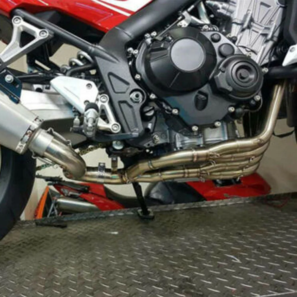 

Exhaust Headers 4-1 Race Front Link Down Pipes For Honda CBR650F CB650F CBR650R CB650R 14-18