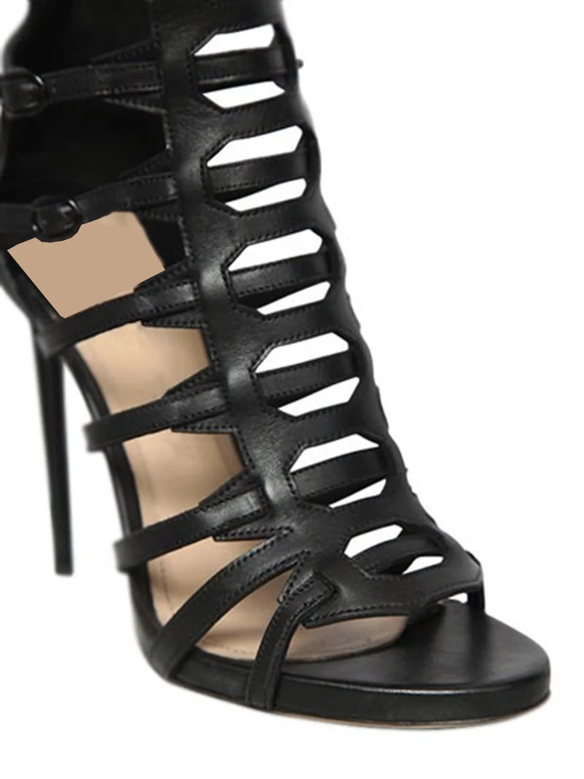 

Roman shoes, women's shoes, high heel cool boots, hollow out boots, pure handmade shoes, open toe, suit