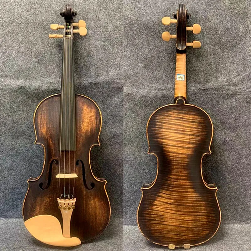Фото SONG Maestro ручной работы в стиле Strad. Имитация старой скрипки 4/4, детали из самшита, изящный и мягкий звук. # 10731 №1