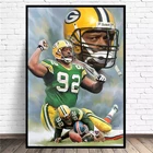 Холст с изображением зеленого залива Packers квартербэк, художественные принты, Декор для дома, роспись