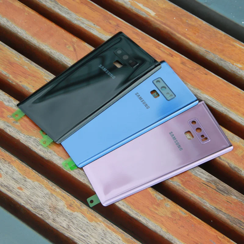 samsung original back battery door rear glass case for samsung galaxy note9 note 9 n9600 sm n9600 n960f phone back cover free global shipping
