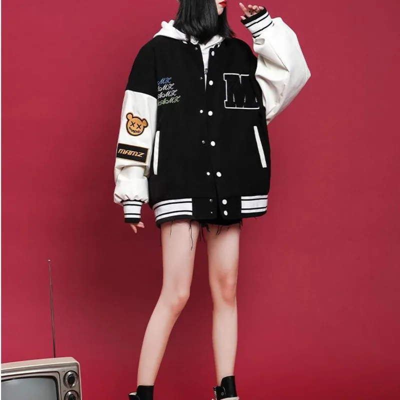 Весенне-осенняя бейсбольная куртка-бомбер в стиле США женская и мужская одежда с