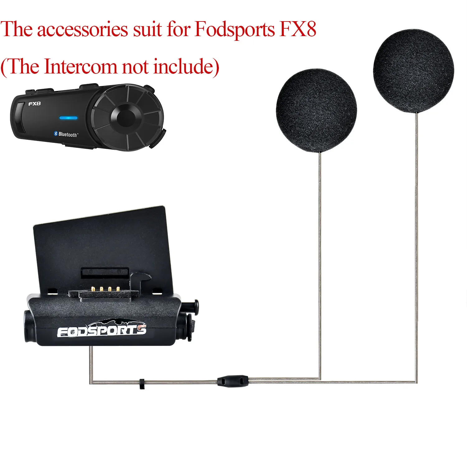 

Аксессуары Fodsports FX8 Для мотоциклетного шлема, Интерком, наушники, динамик, микрофон, подходит для мотоциклетных наушников FX8, детали гарнитур...