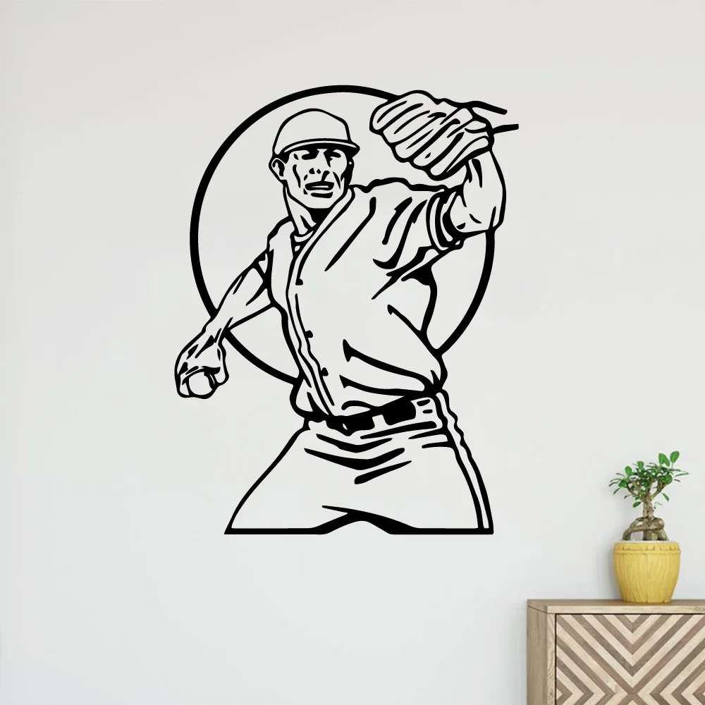 Hot baseball Vinyl Wallpaper Living Room Mural Bedroom Decor Art Decal Decorative Stickers naklejki na sciane | Дом и сад