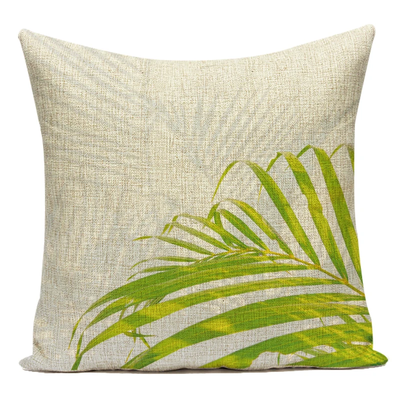

Чехол для подушки LSQDVQ с тропическими листьями 45x45 см