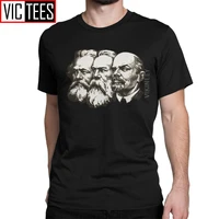 men t shirt marx engels and lenin the soviet uniontshirt vintage cotton communist communism ussr comrades
