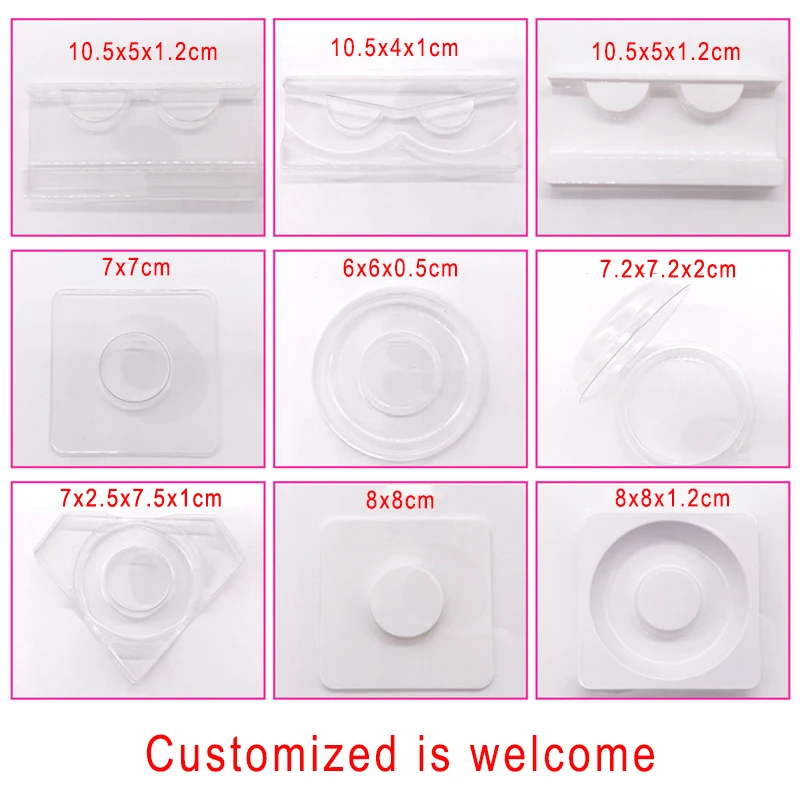 Оптовая продажа 100 шт./упак. прозрачные ресниц лотки Пластик норки держатель для