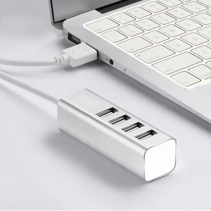 Идеально Портативный 4 портовый концентратор USB 2 0 Plug and Play ультратонкий usb для