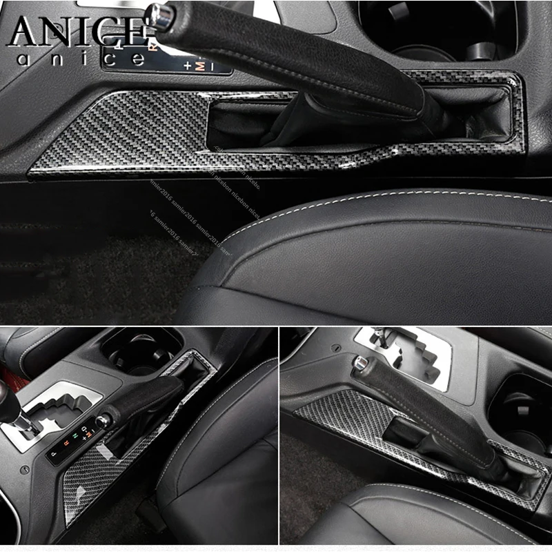 

Carbon fiber color Inner Hand Brake HandBrake Cover For Toyota RAV4 2013-2018 LHD LEFT HAND SIDE