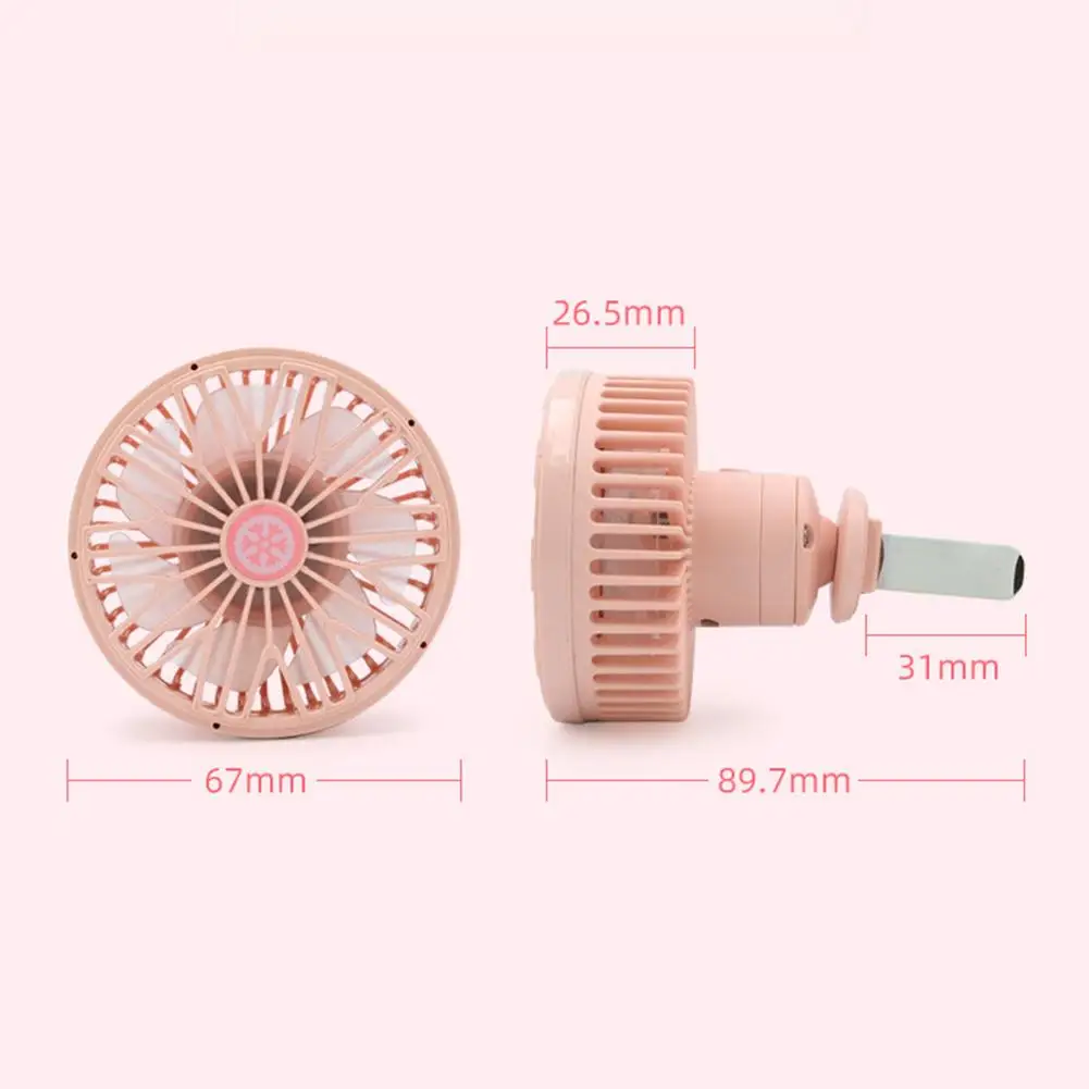 

80% HOT SALESUSB Electric Car Auto Air Vent Clip Outlet Fan Mini LED Light 7 Blade Air Cooler
