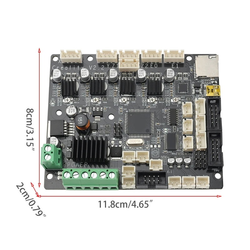 

066A Creality Ender 5 Plus Silent Mainboard with TMC2208 Driver, Customized Super Quiet Board for Ender 5 PLUS 3D Printer