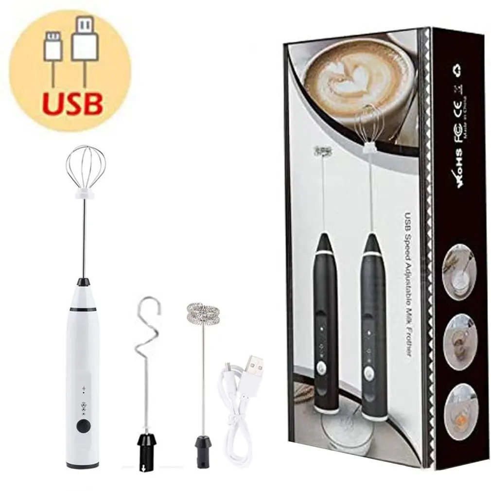 

1200mah Multifunctional Electric Mixer 3-Speed Milk Coffee Frother Mini Chargeable Eggbeater Practical Kitchen Mixing Tool
