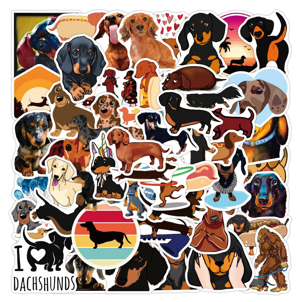 

10/30/50PCS Cartoon Pet Dog Sticker Graffiti Laptop Guitar Motorcycle Luggage Skateboard Bike Waterproof Sticker Wholesale