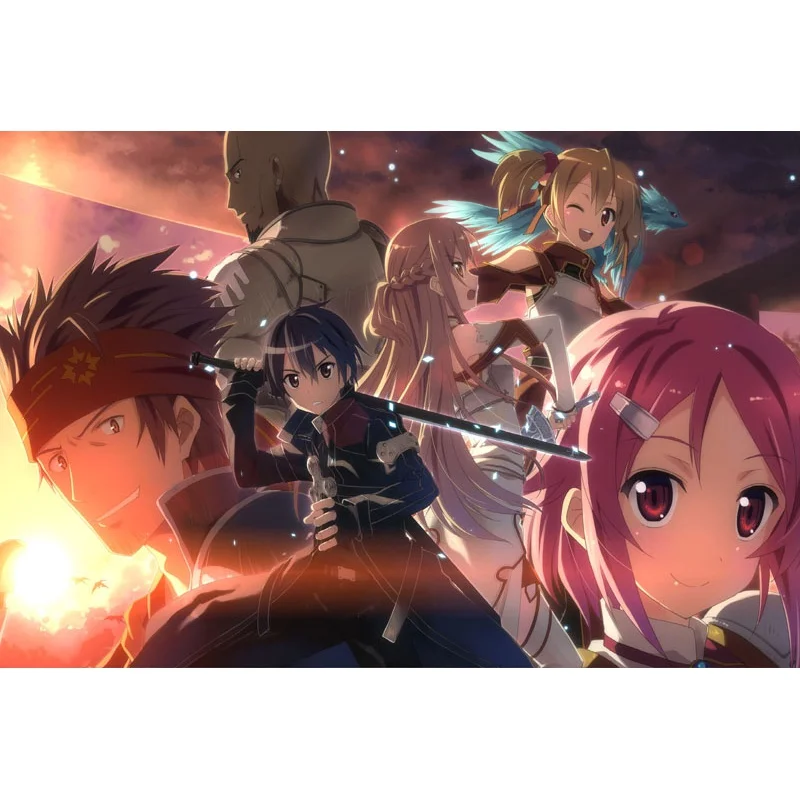 Деревянная головоломка с мечом онлайн 1000 штук SAO Kirito Asuna периферийные игрушки