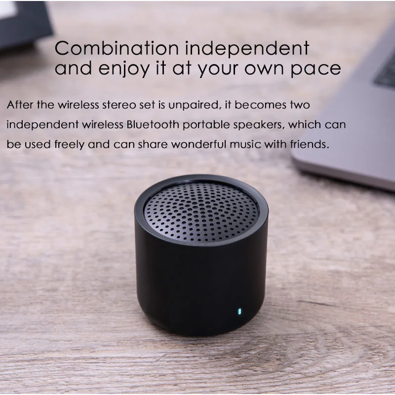 Xiaomi Беспроводной Портативный Bluetooth Динамик 5,0 мини музыкальный аудио 2,0 наушники-вкладыши TWS стерео звук Динамик С микрофоном для телефона