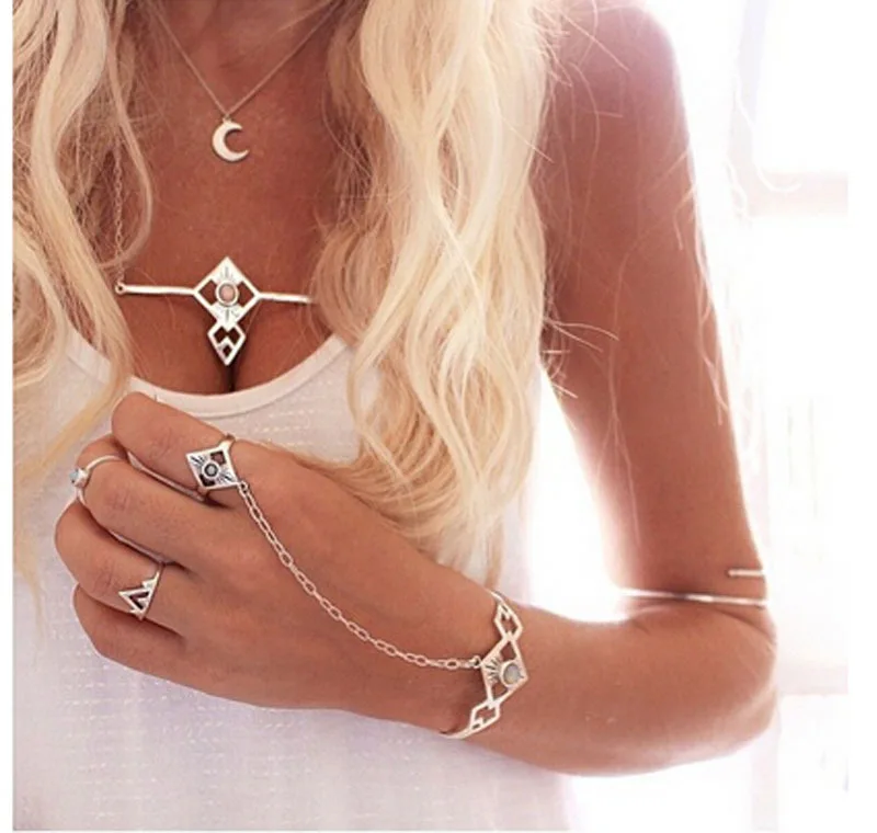 

Новая мода, щедрый, модный Индивидуальный, белый браслет на палец с отверстиями для женщин ювелирные изделия