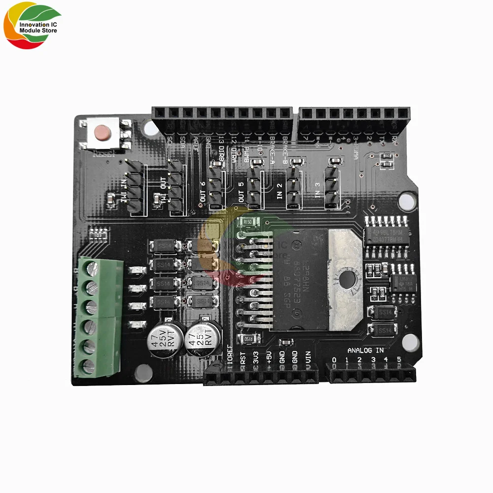 Двухканальная Плата расширения драйвера двигателя постоянного тока для Arduino R3