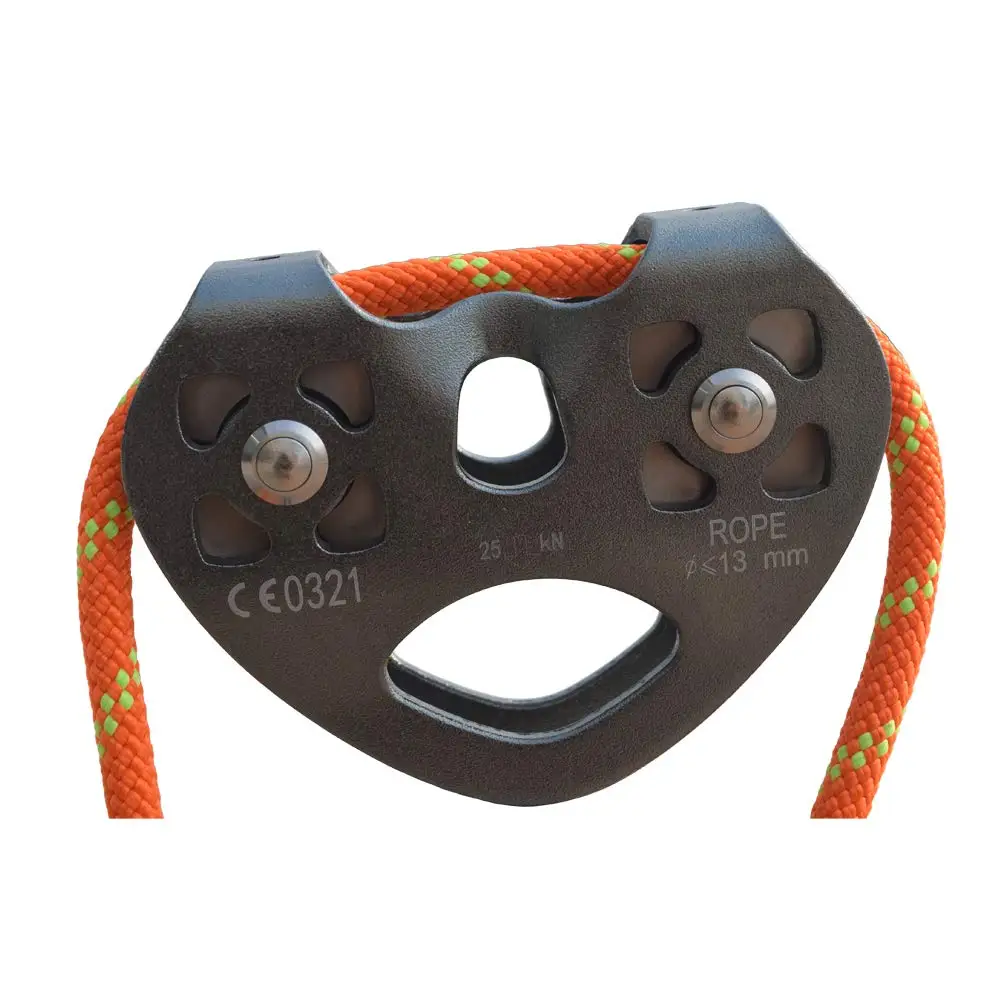 

Outdoor Sports Zip line Pulley Tandem Speed Dual Trolley for Rope Under 13mm
