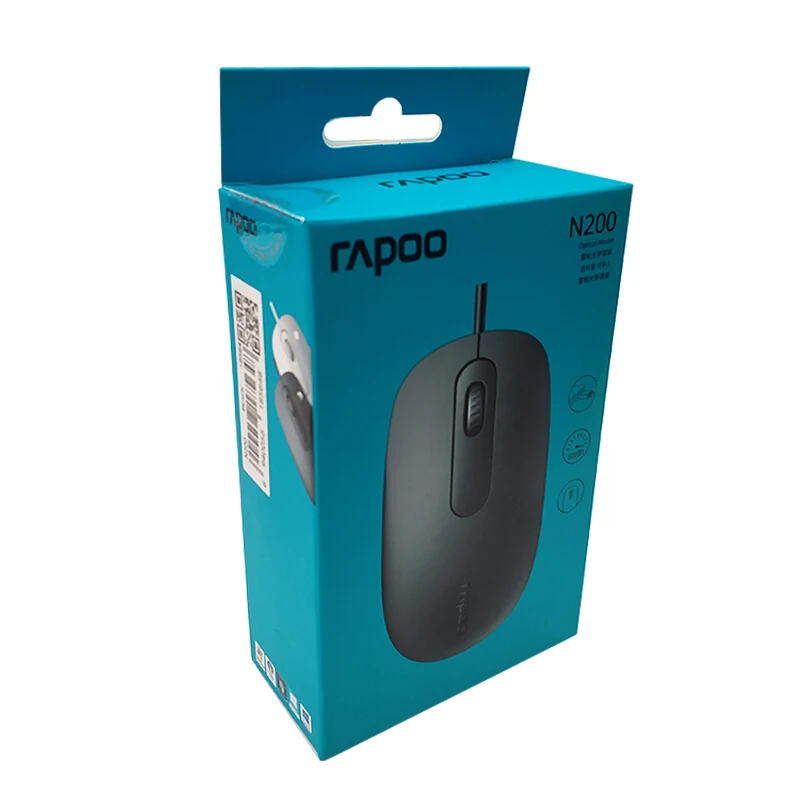 Original New Rapoo N200 Wired Optical Gaming Office Mouse with 1000DPI For PC Computer Home Office images - 6