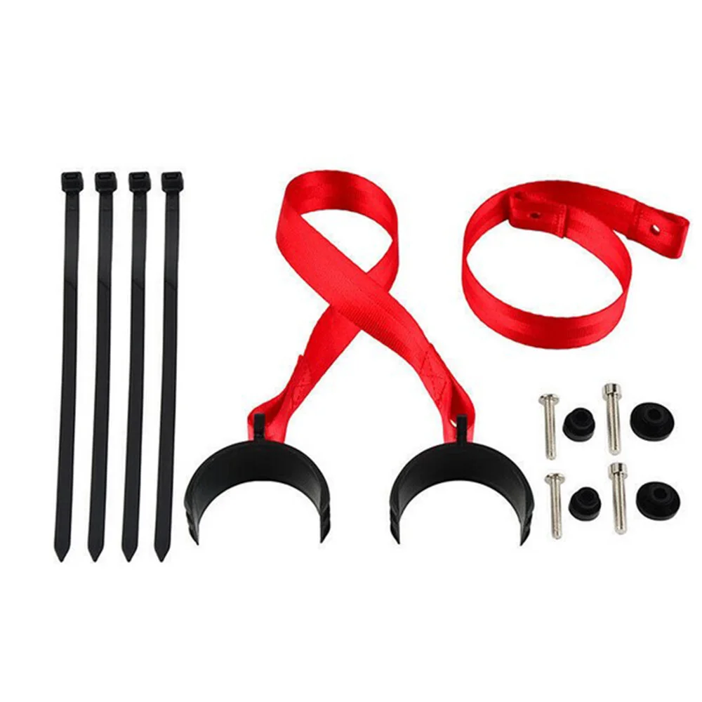 Черный/красный ремень для подъема спереди и сзади из нейлона пластика