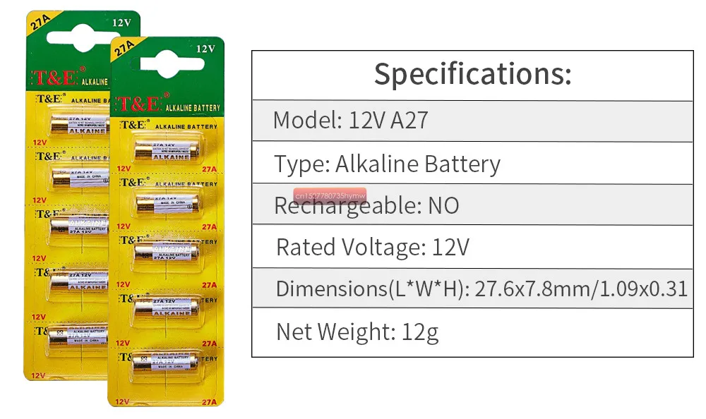 20 шт. алкаиновые батареи 12 в 27 А G27A MN27 MS27 GP27A A27 L828 V27GA ALK27A A27BP K27A VR27 R27A|Батарейки| |