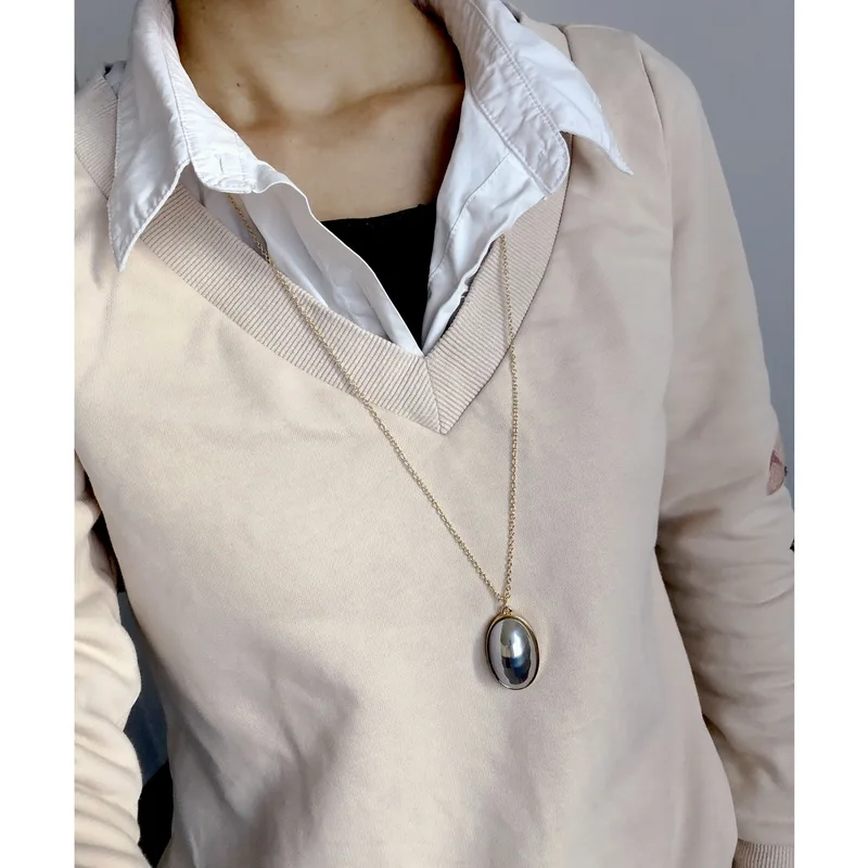 F. J4Z новые классические серьги-гвоздики с большим жемчугом для женщин модные