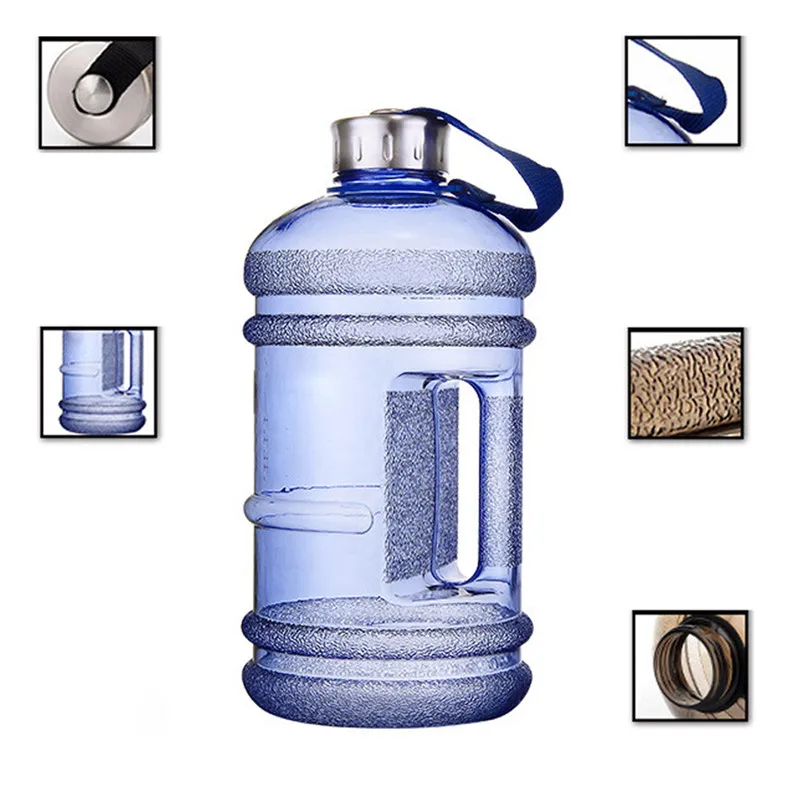 

Fitness Workout BPA Free Reusable Portable Bucket Cup Leak-Proof Drinking Water Bottle With Stainless Steel Kettle Lid#293756