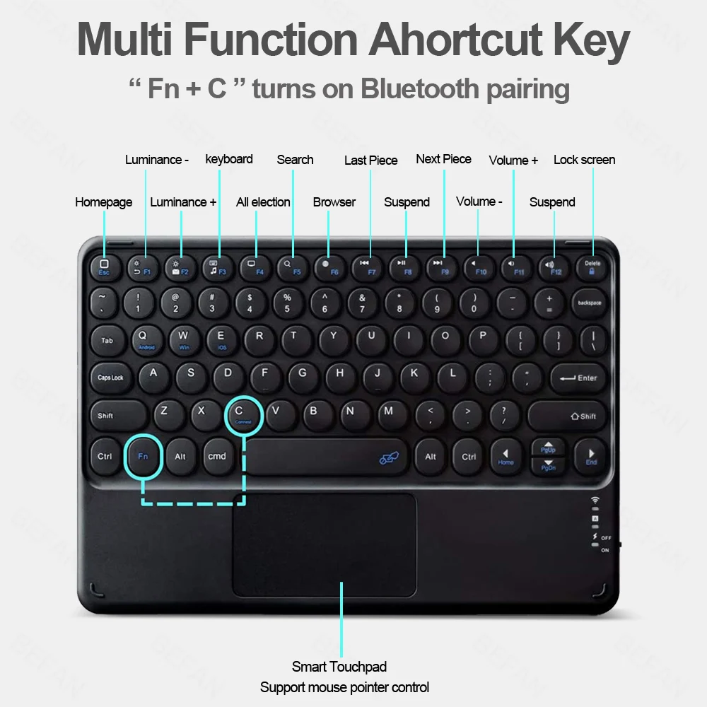 Touchpad keyboard iPad Air 4 Case 2020 Pro 11 12.9 2018 Cover Magnetic Slim Bluetooth Magic Cases shell | Компьютеры и офис