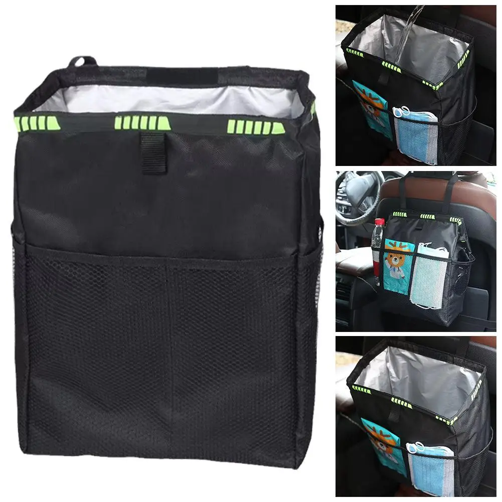

Car Waterproof Trash Bag Collapsible Oxford Cloth Litter Garbage Bin Can Waste Storage Fast Hot Auto Accessories Interior Goods