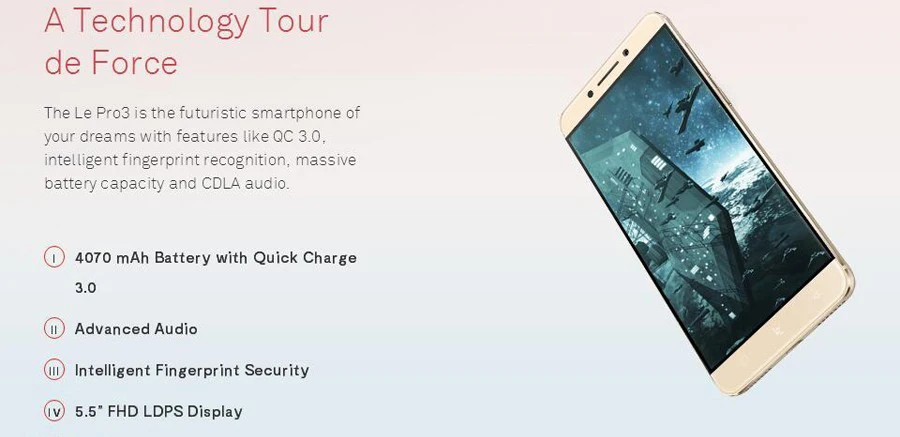 Letv LeEco Le Max 2X820/Le Pro 3X720/X722 Android 6,0 4G LTE Смартфон быстрая зарядка Touch ID Поддержка Google playstore