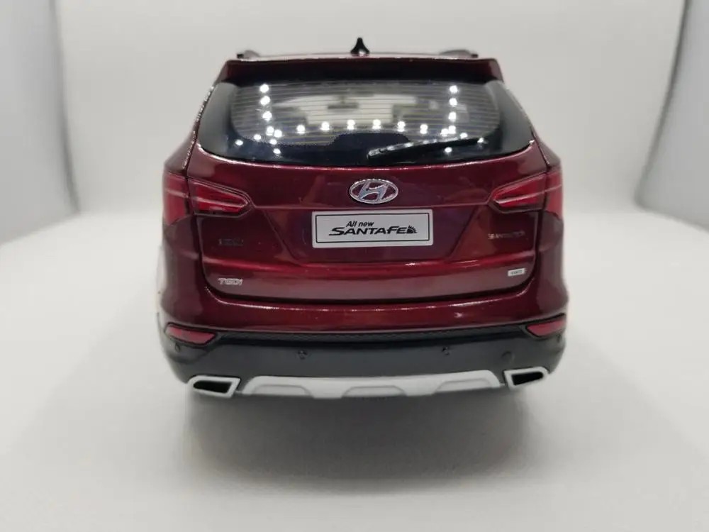 1:18 Модель литья под давлением для Hyundai Santafe Red 2015 игрушечный автомобиль из сплава