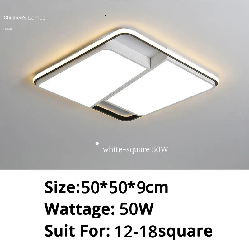 50x50x9cm 50w Потолочный светильник для гостиной, лампа для спальни, теплый романтический простой современный домашний креативный светильник, индивидуальное освещение - Цвет корпуса: 50x50x9cm 50w