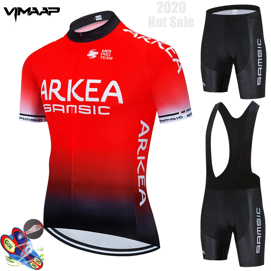 

2021 New ARKEA Pro Bicycle Team Short Sleeve Maillot Ciclismo Men's Cycling Jersey Summer breathable MTB Cycling Clothing Sets