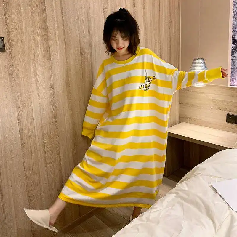 Милая девушка платье с радужным принтом модное Детское Белье для сна длинными