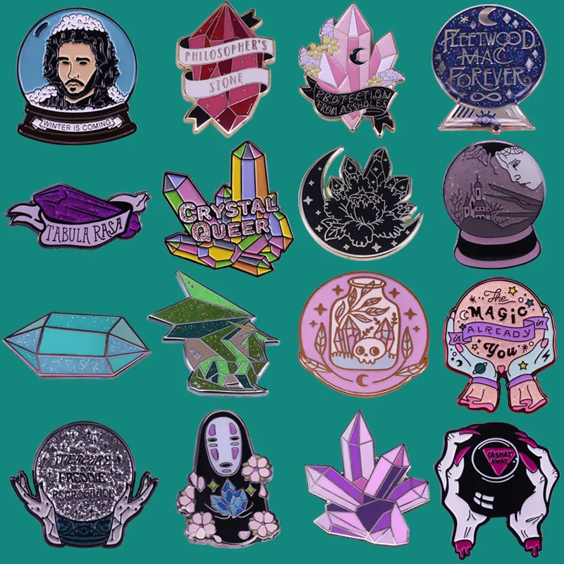 

Protection From Assholes Enamel Pins Brooch Collecting Magic Crystal Ball Lapel Badges Fashion Jewelry Gifts Adorn Backpack Hat