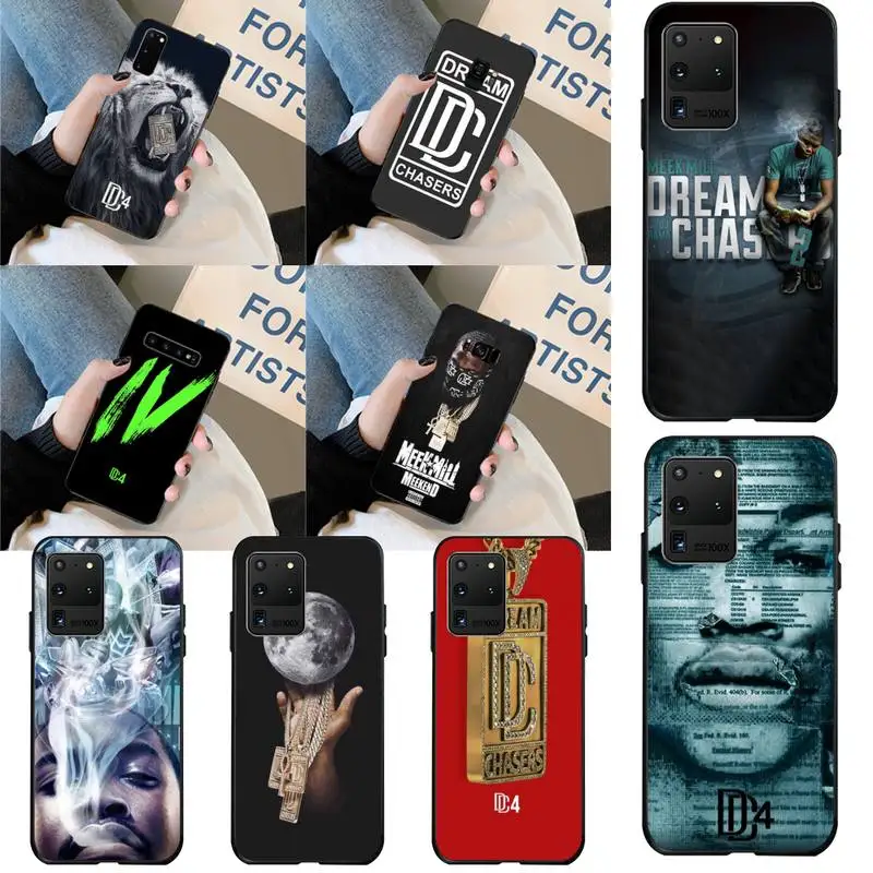 HPCHCJHM Meek Mill Dreamchasers Music Black TPU Мягкий резиновый чехол для телефона Samsung S20 plus Ultra S6 S7 edge