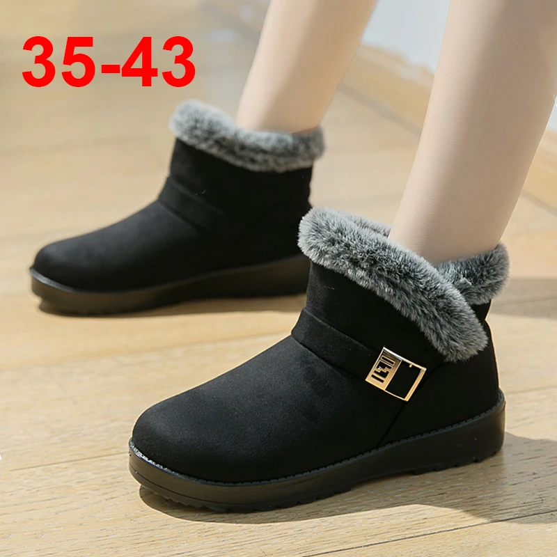 Женские зимние ботинки теплые короткие плюшевые ботильоны на меху женская