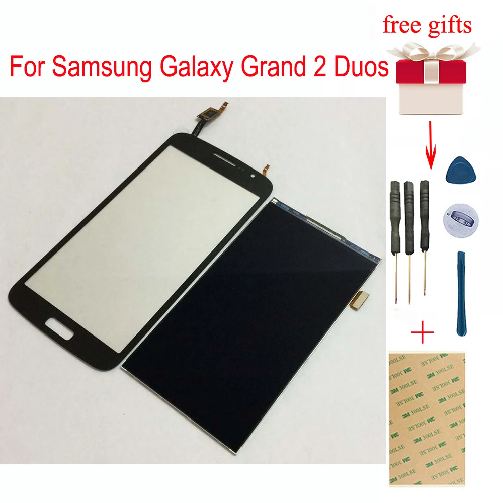 Для samsung Galaxy Grand 2 Duos G7102 G7105 G7106 G7108 ЖК-дисплей панель монитор модуль+ сенсорный экран дигитайзер стекло сенсор