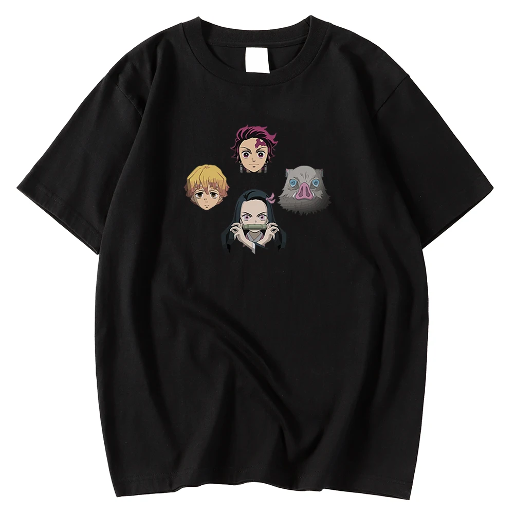 

Винтажные свободные мужские футболки, повседневные стильные футболки, рубашка с принтом агатсумы Зеницу и рассекающим демонов, мужские фут...