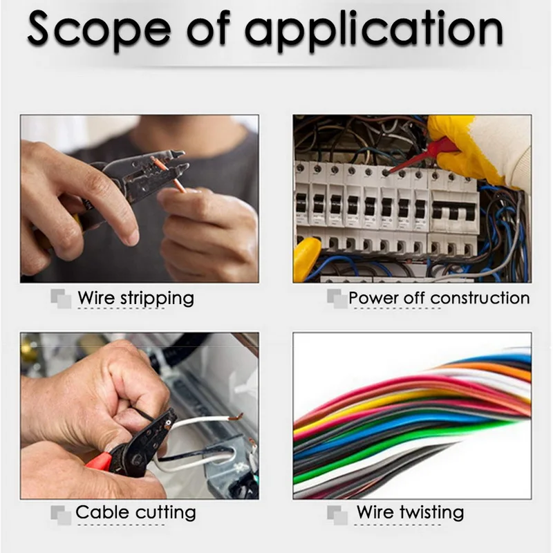 

8inch Multifunction Wire Stripper Cutter Crimper Portable Wire Stripper Knife Crimper Acutomatic Electrical Repair Tools
