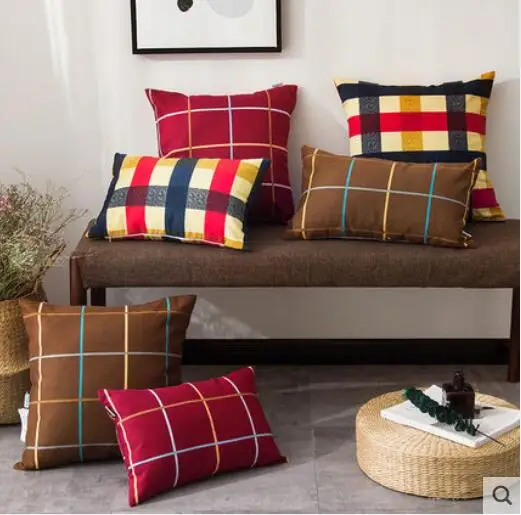 Красная большая наволочка в скандинавском стиле набор диванных подушек для