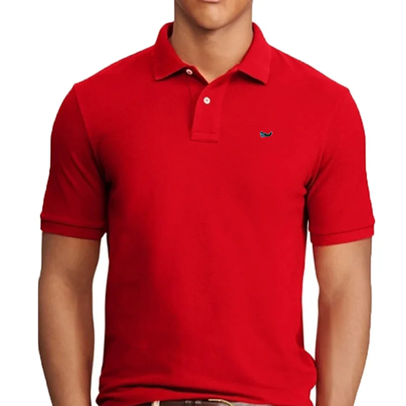 Рубашка поло мужская однотонная хлопок 100% короткий рукав повседневная с