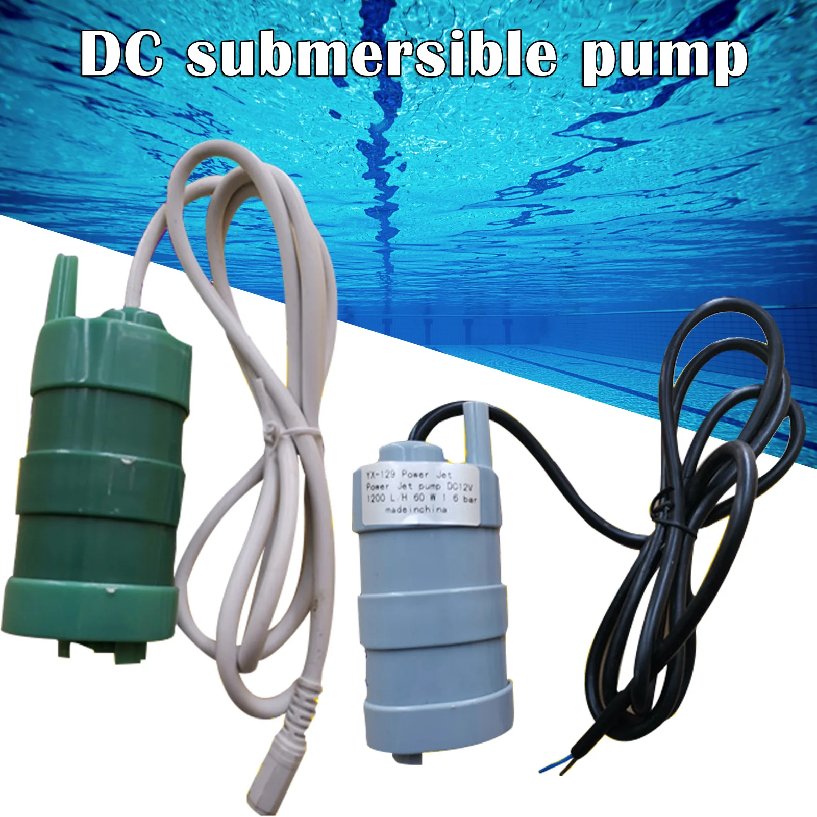 

24V DC Submersible Flow Pumps 15 meters 10L/M Straight Micro Water Equipment for Engineering FOU99