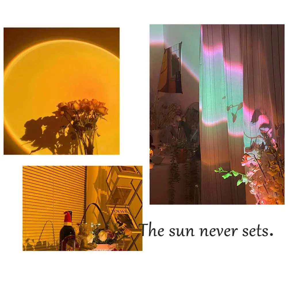 

Sunset Light Rainbow Projection Light Sunset Projection Led Light 90 Degrees Rotation Floor Stand Lamp Celebrity Background