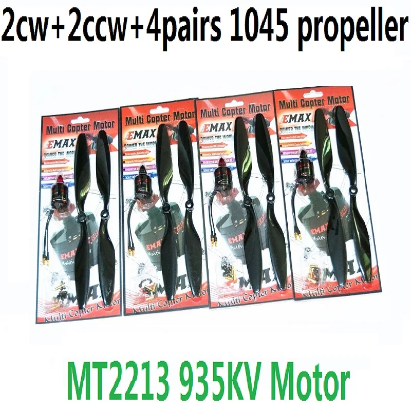 

4 шт. Emax Mt2213 935kv RC бесщеточный двигатель 2CW 2CCW с 4 парами Orignal 1045 Propller для DJI F450 F550 Квадрокоптер Hexcopter